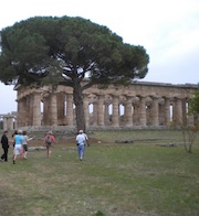 Temples at Paestum on Amalfi Coast